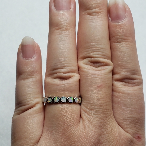 10k Opal Eternity Band - Picture 7 of 9